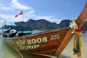 A long boat at Phi Phi Don