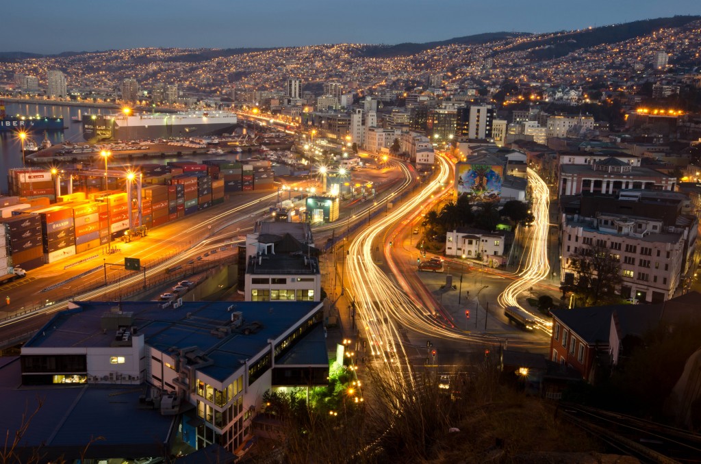 Overlooking the city after Sunset