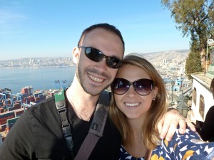 At the top overlooking Valparaiso